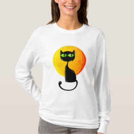 GIft Halloween Black Cat T - Shirt