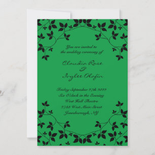 Gift Ivy Green & Black Gothic Einladung zur Hochze