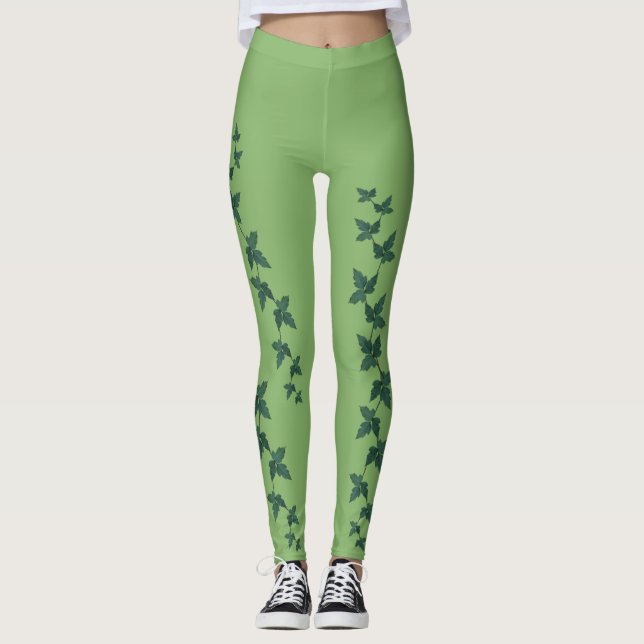 Gift Ivy Leaf Leggings | Grüne Leggings (Vorderseite)