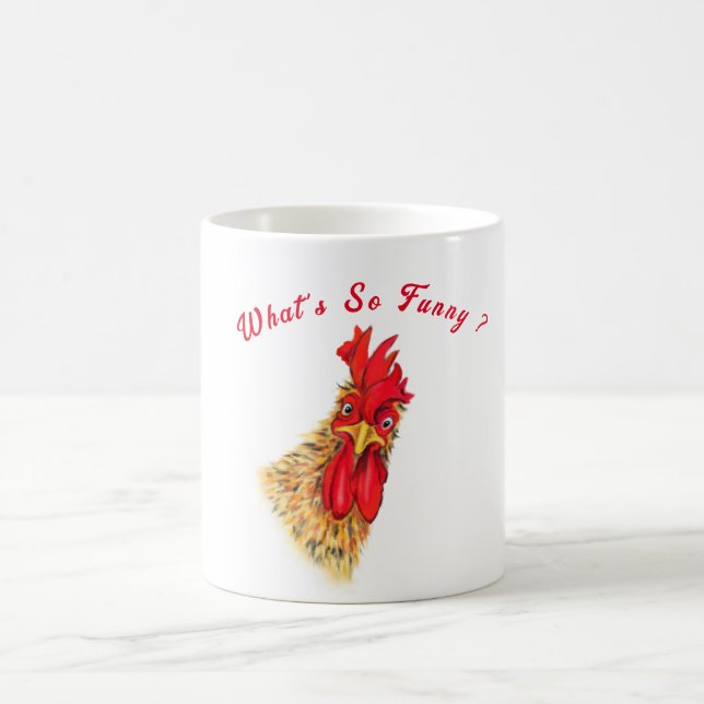 Gift Mug Joueur Surpris Rooster - Texte Personnali (Centre)