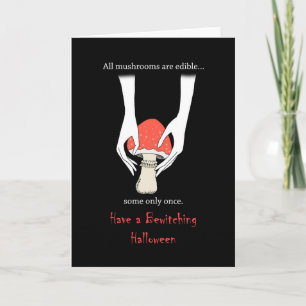 Gift Mushroom Creepy Witchy dunkles Halloween Karte