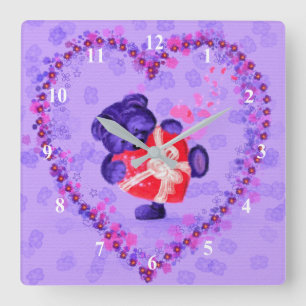 Gift Of Love - For You - Cute Quadratische Wanduhr