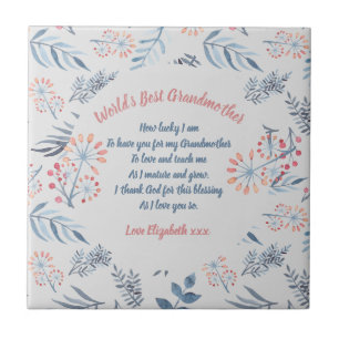 GIFT - Oma Gedichte von Großkindern - CUSTOM Fliese