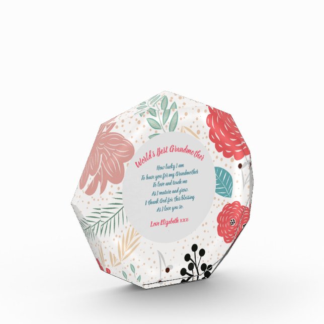 GIFT - Oma Gedichte von Großkindern - CUSTOM Fotoblock (Links)