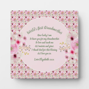 GIFT - Oma Gedichte von Großkindern - CUSTOM Fotoplatte