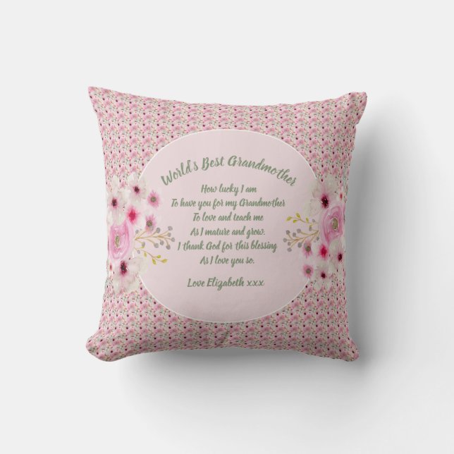GIFT - Oma Gedichte von Großkindern - CUSTOM Kissen (Vorderseite)