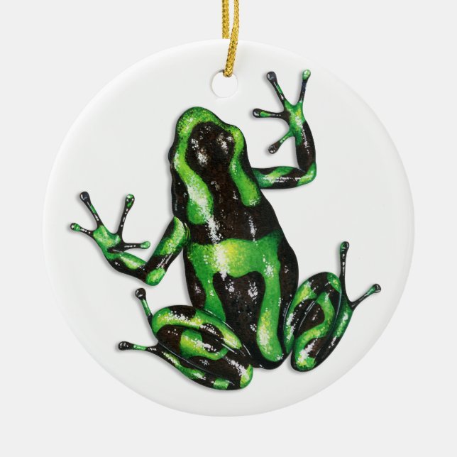 Gift-Pfeil-Frosch-Verzierung Keramikornament (Vorne)