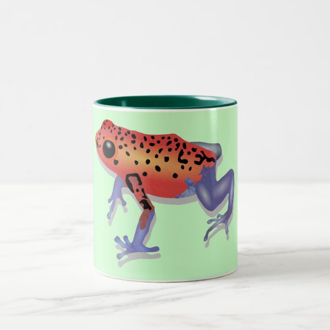 Gift-Pfeil-Frosch Zweifarbige Tasse (Mittel)