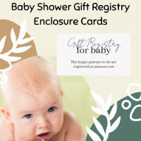 Gift Registry for baby, Baby Shower Insert