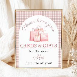 Gift table Pink Fresh off the market Bridal Shower Poster
