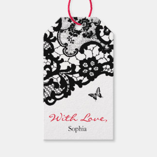 GIFT-TAG "MIT LIEBE" SCHWARZE FLÄCHE UND INDIVIDUE GESCHENKANHÄNGER