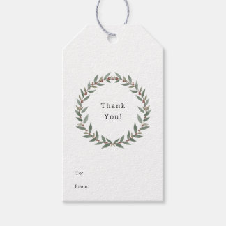 Gift Tag (Set of 10 pcs) - Thank You Wreath Geschenkanhänger