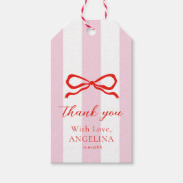  Gift Tags Baby's first birthday with soft pink. Geschenkanhänger