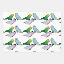 Gift Wrap - Parakeet Dolls Geschenkpapier Set