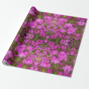 Gift Wrap Roll Lila Rhododendrons Geschenkpapier