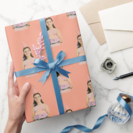 Gift wrap with personalized faces geschenkpapier