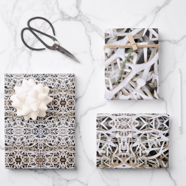 Gift Wrap Yellowstone Elk Antler Geschenkpapier Set (Vorderseite)