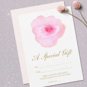 Gift-Zertifikat für den Wellness-Center "Pink Wate