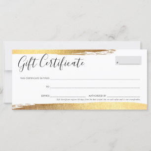 GIFT ZERTIFIKATE VOUCHER elegantes, schicke Gold