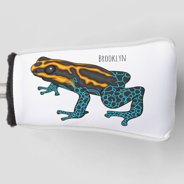 Giftdeich-Frosch-Cartoon-Abbildung Golf Headcover (Vorderseite)