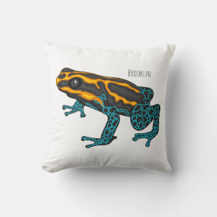Giftdeich-Frosch-Cartoon-Abbildung Kissen