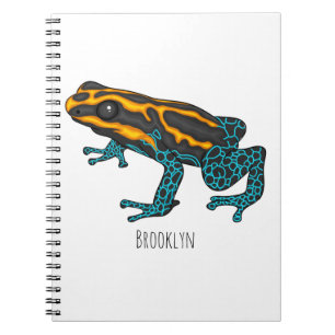 Giftdeich-Frosch-Cartoon-Abbildung Notizblock