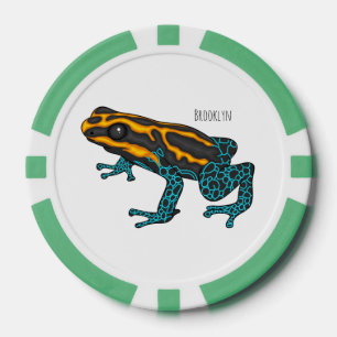 Giftdeich-Frosch-Cartoon-Abbildung Pokerchips