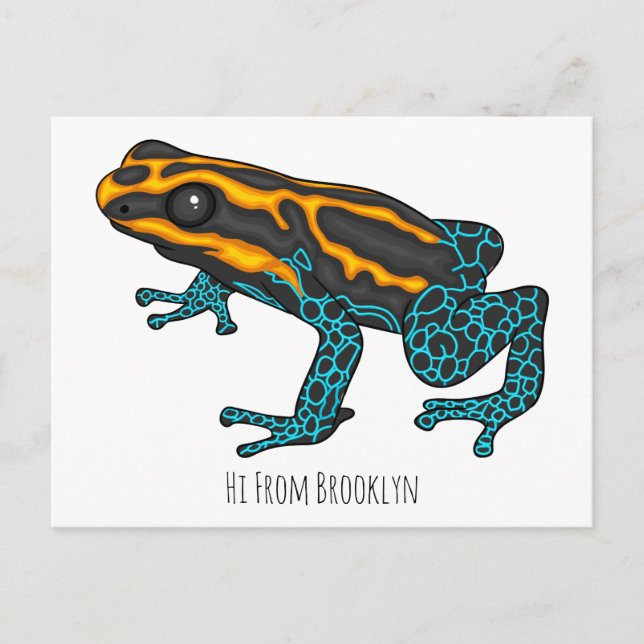 Giftdeich-Frosch-Cartoon-Abbildung Postkarte (Vorderseite)