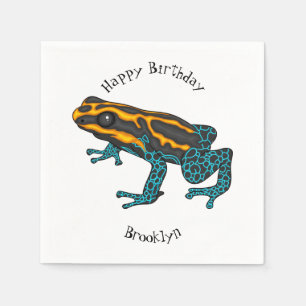 Giftdeich-Frosch-Cartoon-Abbildung Serviette