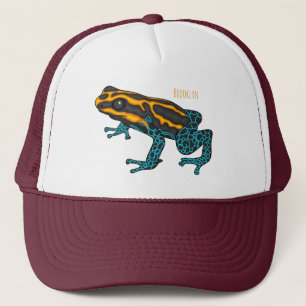 Giftdeich-Frosch-Cartoon-Abbildung Truckerkappe