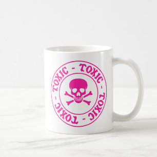 Giftig rosa Schädel und Kreuzknochen Kaffeetasse