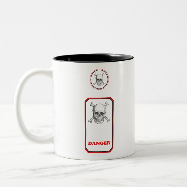 Giftige Bezeichnung, giftig Zweifarbige Tasse (Links)