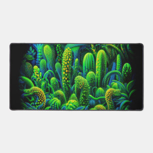 Giftige Jungle Neon Blacklight Design, Workstation Schreibtischunterlage