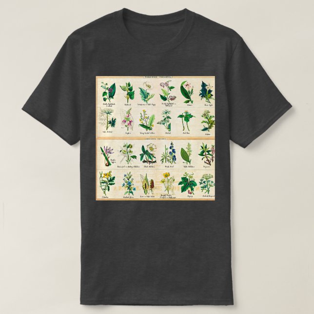 Giftige Pflanze Abbildung 1843 T-Shirt (Design vorne)