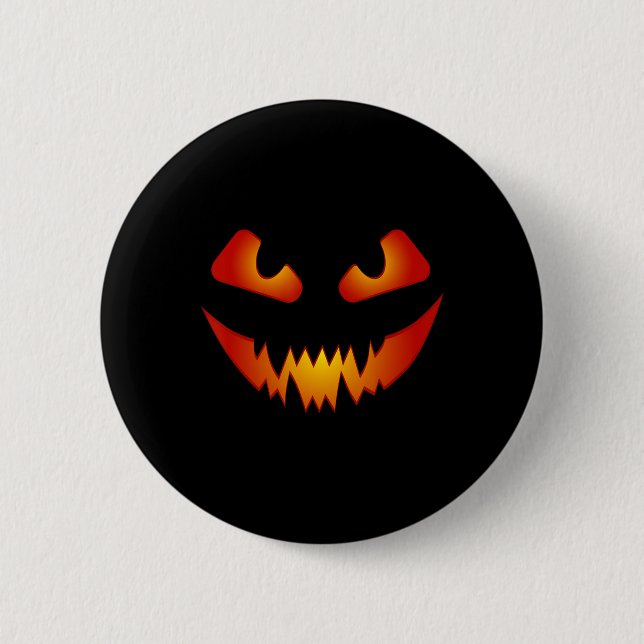 Giftige Schlange Jack-o-Laterne - Friedlicher Kürb Button (Vorderseite)