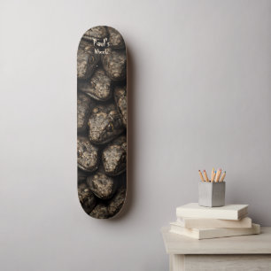 Giftige Schlangenköpfe in Gold & Schwarz dunkel Skateboard