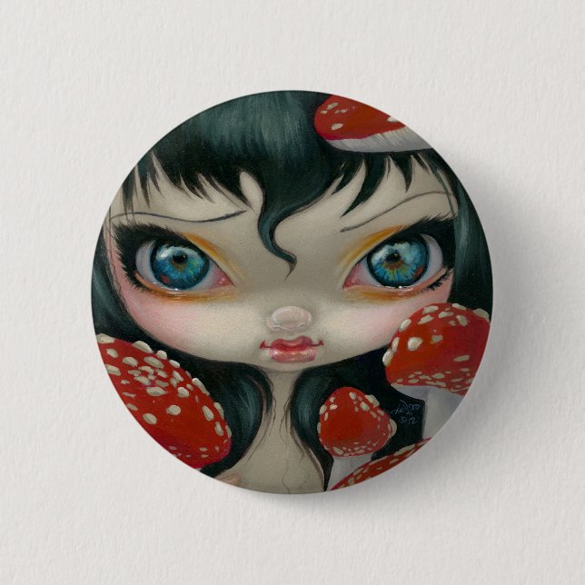 "Giftige Schönheiten VI: Fliegen-Blätterpilz-" Button (Vorderseite)