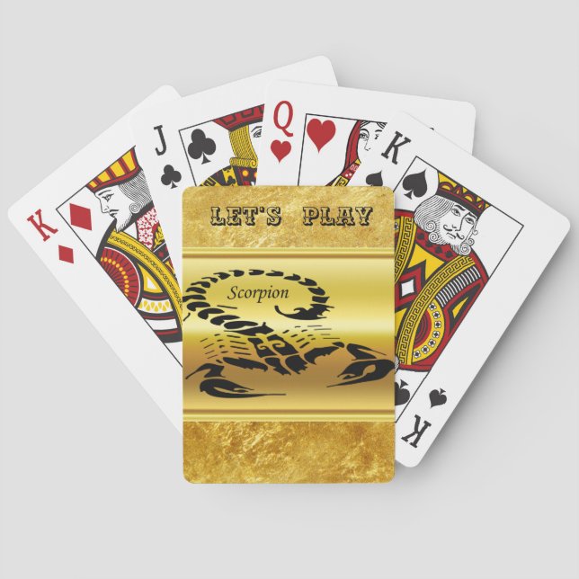 Giftige Scorpion, sehr giftiges Insekt Spielkarten (Rückseite)