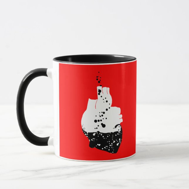 giftiges Herz Tasse (Links)