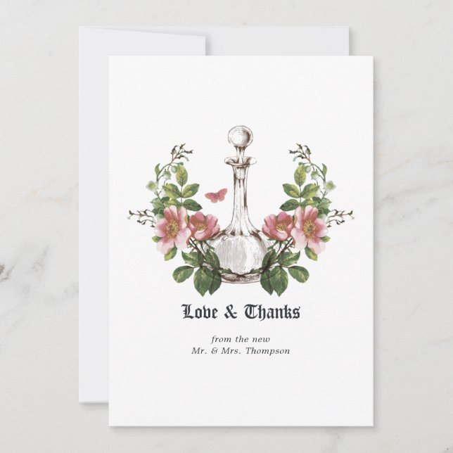 Giftlotion Halloween Gothic Dankeskarte (Vorderseite)