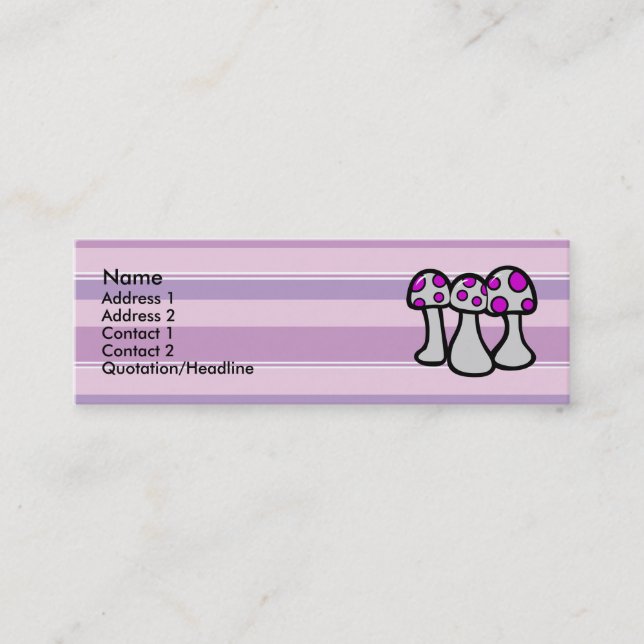 Giftmushroom-Visitenkarten Mini Visitenkarte (Vorderseite)