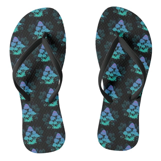 Giftpilze in Büschen Flip Flops (Fußbett)