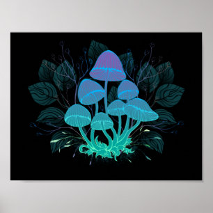 Giftpilze in Büschen Poster
