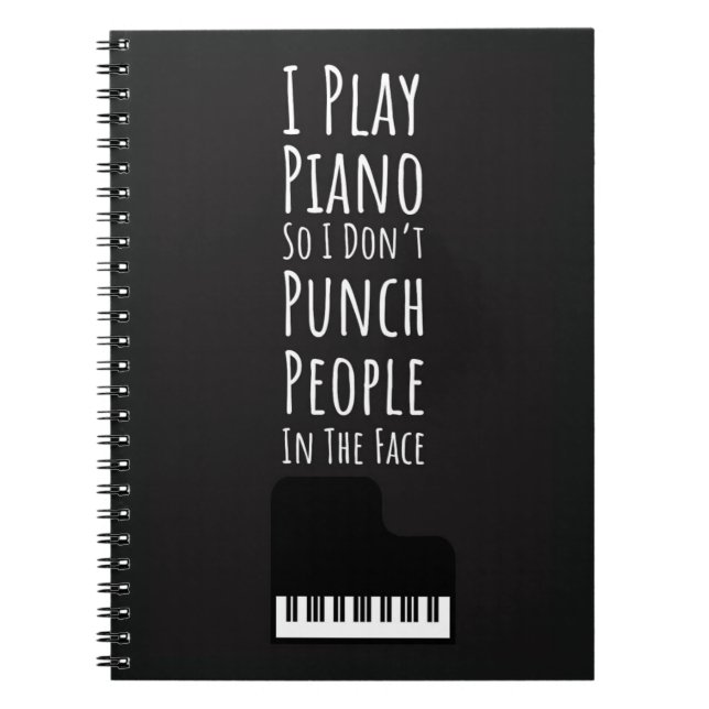 Gifts For Piano Lovers Pianist Music Keyboard Notizblock (Vorderseite)