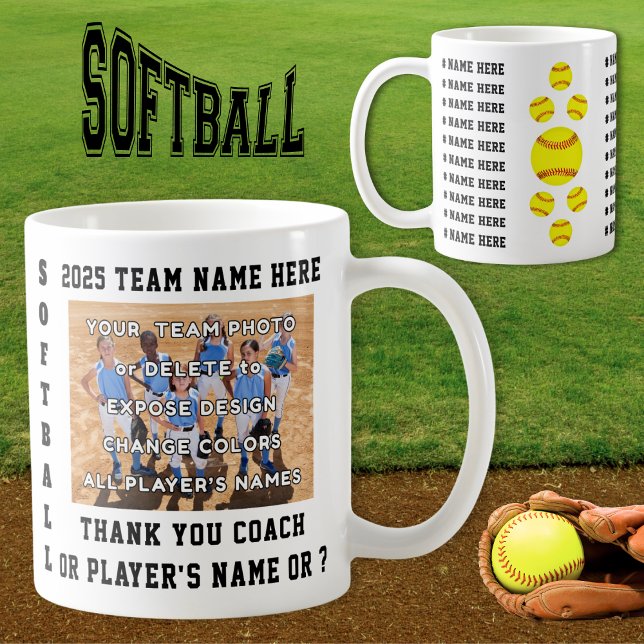 Gifts for Softball Coaches or Players. Softball Kaffeetasse (Gift ideas for softball coaches. Softball senior gifts or Softball Team gift ideas. Softball mugs.)