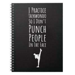 Gifts For Taekwondo Students Martial Artist TKD Notizblock