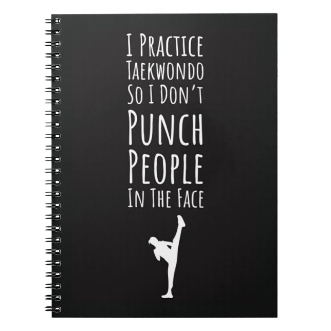 Gifts For Taekwondo Students Martial Artist TKD Notizblock (Vorderseite)