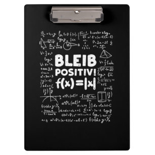 Gifts Teacher Bleib Positiv Math Teacher Klemmbrett