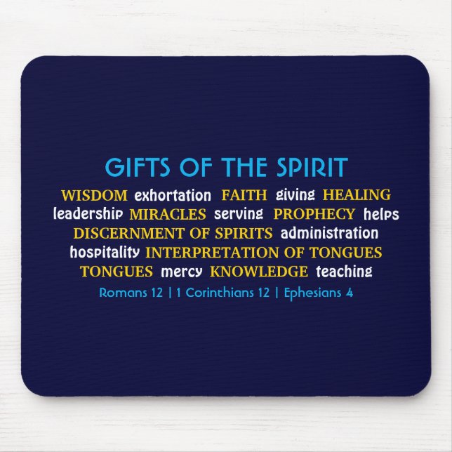 GIFTS VON SPIRIT | Inspirational Blau | CHRISTLICH Mousepad (Vorne)