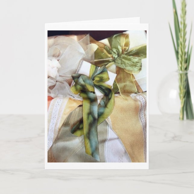 GIFTS WERDEN VERSCHWANKT/BAUM WIRD DREHEN CHRISTMA KARTE (Vorderseite)